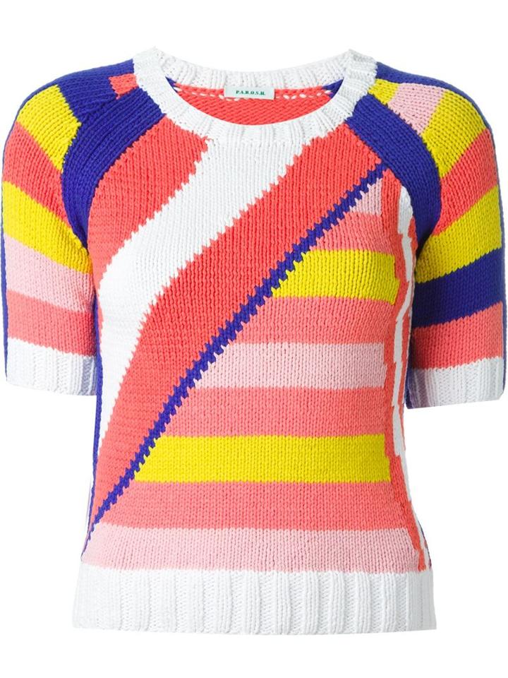 P.a.r.o.s.h. Striped Shortsleeved Jumper, Women's, Size: Small, Cotton/polyamide