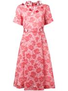 Miu Miu Floral Jacquard Dress, Women's, Size: 40, Pink/purple, Silk/polyamide