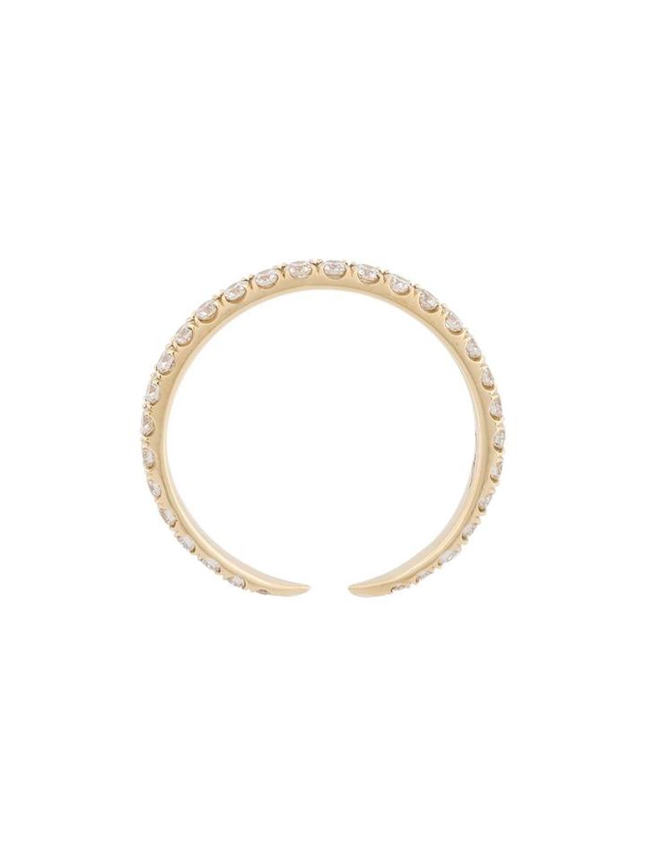 Lizzie Mandler Fine Jewelry 18k Gold And Diamond Tapered Ring, Women's, Size: 6, Metallic