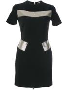 Versus Chainmail Panel Midi Dress - Black