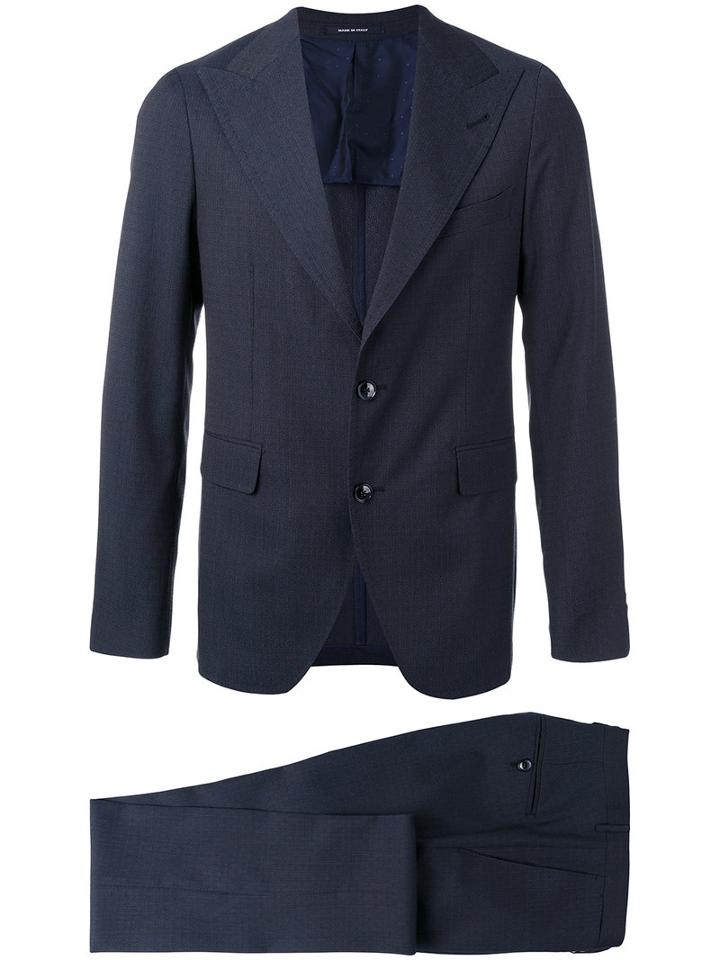 Two Piece Suit - Men - Cotton/cupro/virgin Wool - 50, Blue, Cotton/cupro/virgin Wool, Tagliatore