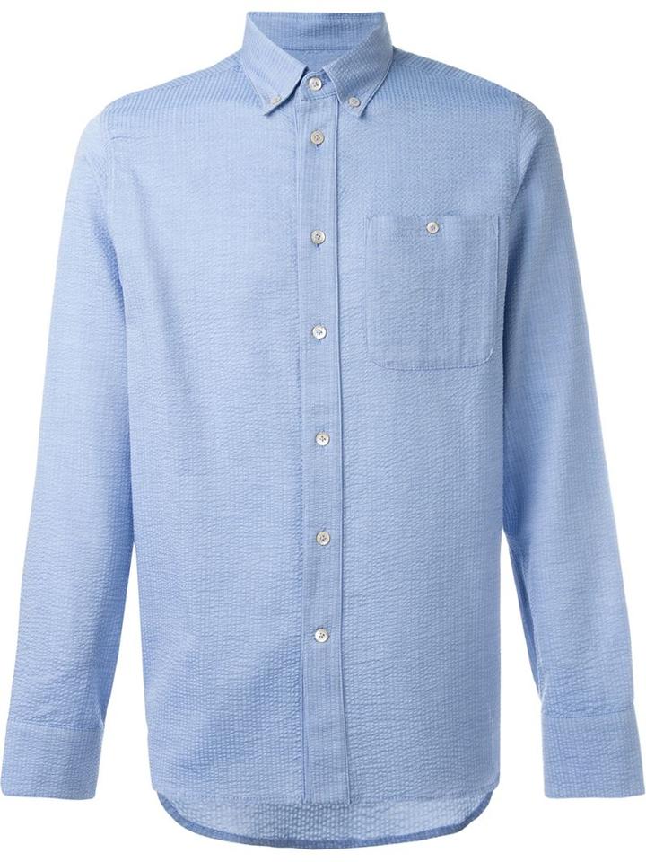 A Kind Of Guise 'boa Vista' Button Down Shirt, Men's, Size: Medium, Blue, Cotton