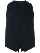 Ann Demeulemeester Blanche Buttoned Waistcoat - Black