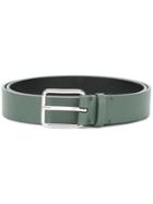 Jil Sander Classic Belt, Men's, Size: 85, Green, Calf Leather/brass