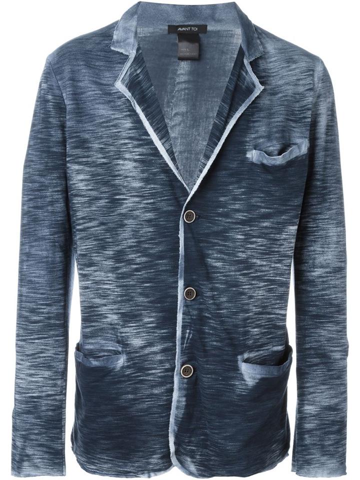 Avant Toi Tie Dye Print Blazer, Men's, Size: L, Blue, Cotton