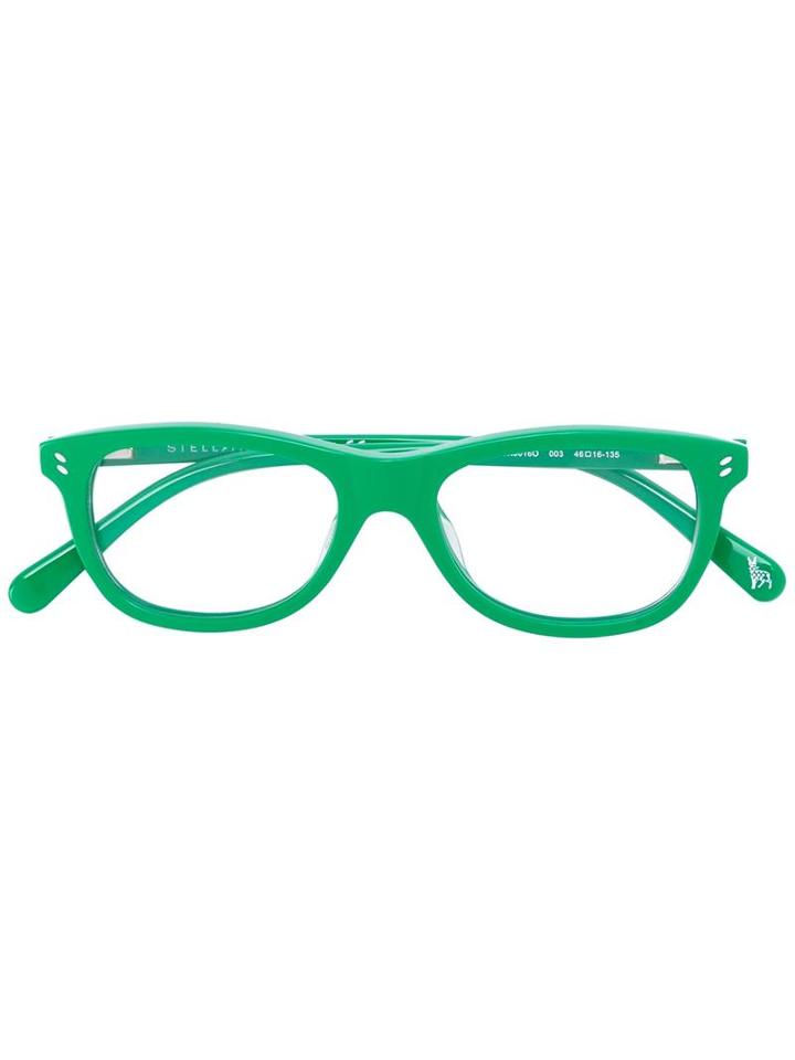 Stella Mccartney Kids Rectangular Frame Glasses, Green