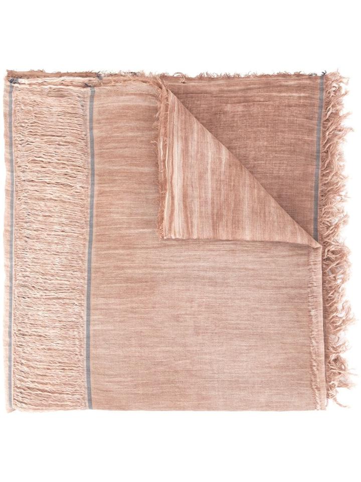 Uma Wang Fringed Plain Scarf - Pink