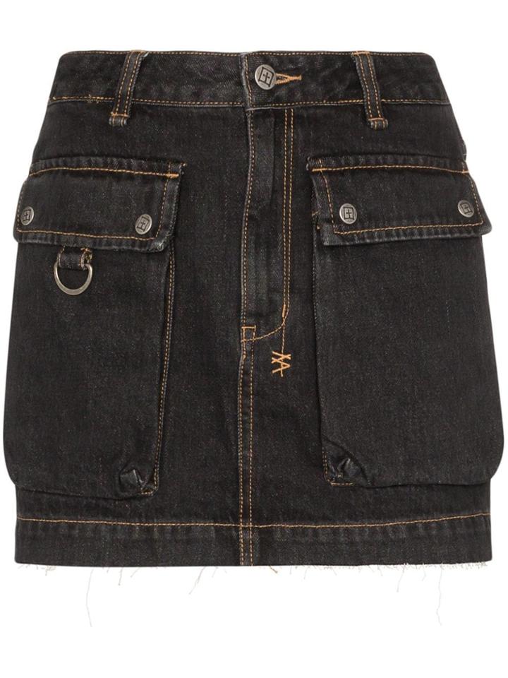 Ksubi Krew Denim Mini Skirt - Black