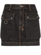 Ksubi Krew Denim Mini Skirt - Black