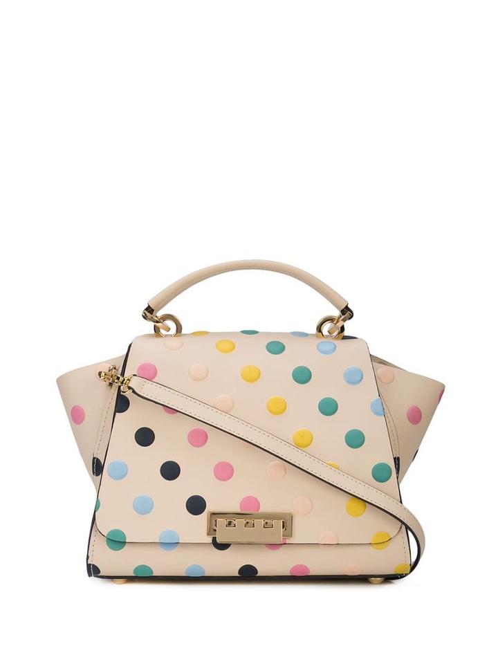 Zac Zac Posen Medium Eartha Polka Dot Tote - White