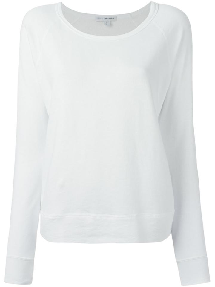 James Perse Raglan Sleeve Sweatshirt, Women's, Size: 4, White, Cotton
