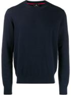 Ps Paul Smith Ribbed Neck Jumper - Blue