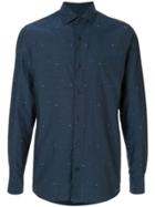 Ermenegildo Zegna Letters Print Shirt - Blue