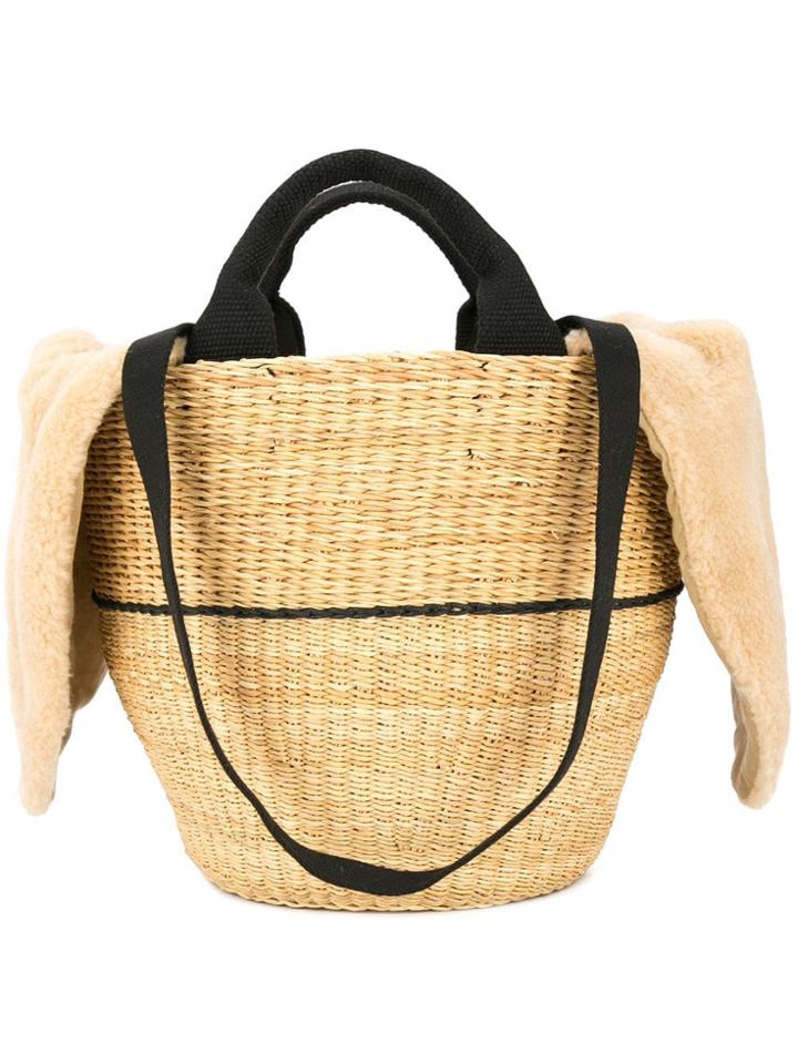 Muun Shearling Tote Bag - Neutrals