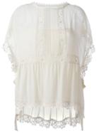 Red Valentino Embroidered Lace Trim Blouse