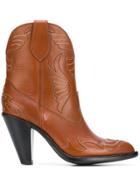 Givenchy Western Style Ankle Boots - Brown