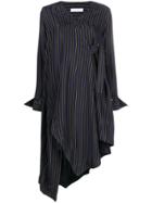 Palmer / Harding Asymmetric Striped Dress - Blue