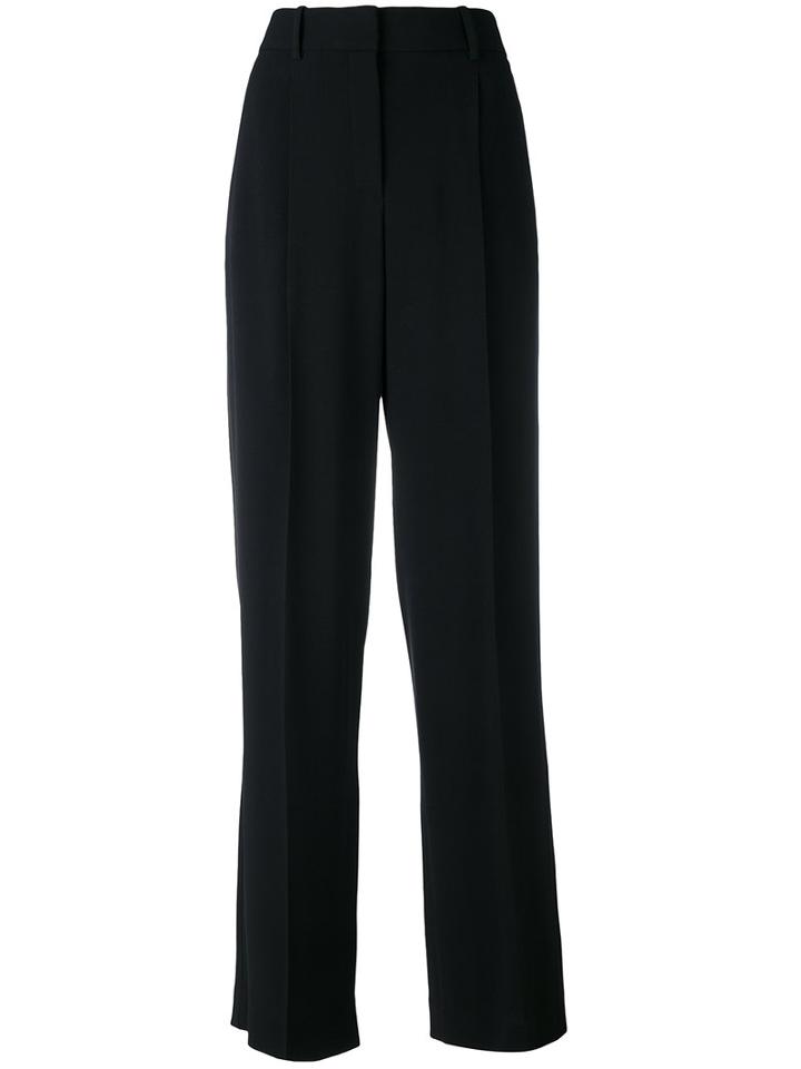 Theory - Pleated Detail Tailored Trousers - Women - Polyester/polyurethane/acetate/viscose - 4, Black, Polyester/polyurethane/acetate/viscose