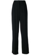 Theory - Pleated Detail Tailored Trousers - Women - Polyester/polyurethane/acetate/viscose - 4, Black, Polyester/polyurethane/acetate/viscose