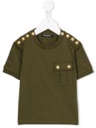 Balmain Kids Military T-shirt, Girl's, Size: 8 Yrs, Green
