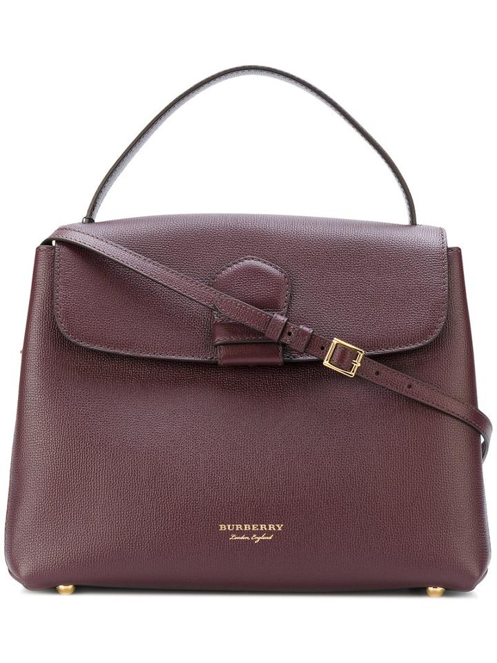 Burberry - House Check Tote Bag - Women - Leather - One Size, Red, Leather