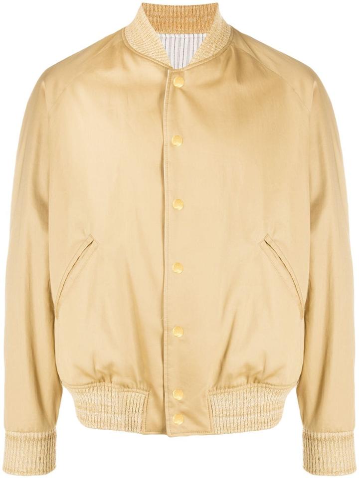 Loewe Lion Print Bomber Jacket - Neutrals