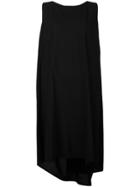 Yohji Yamamoto Sleeveless Drape Front Dress - Black