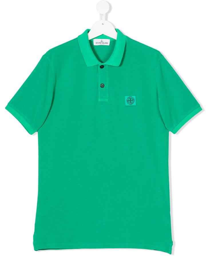 Stone Island Junior Teen Short-sleeve Polo Dress - Green
