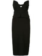Muller Of Yoshiokubo Knitted Strapless Midi Dress - Black
