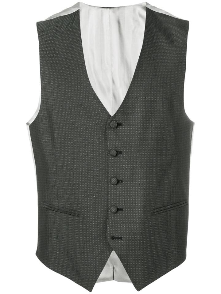 Paoloni Micro Dot Waistcoat - Black