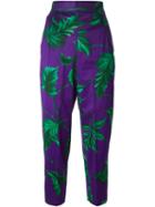 Louis Feraud Vintage Foliage Print Trousers
