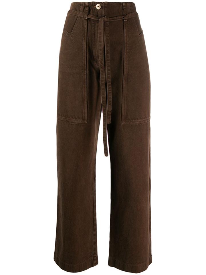 Nanushka Cargo Pocket Jeans - Brown
