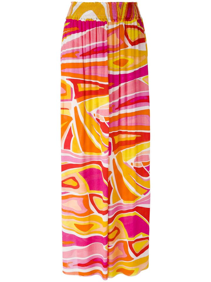 Emilio Pucci - Printed Maxi Skirt - Women - Viscose - 40, Women's, Yellow/orange, Viscose