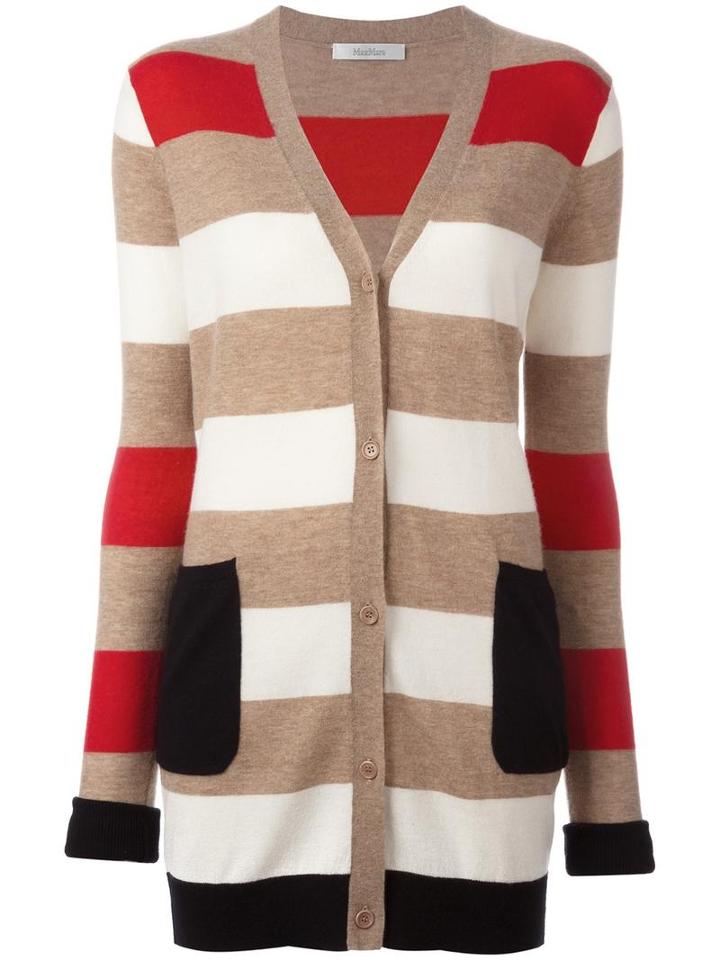 Max Mara Striped Mid Cardigan, Women's, Size: Large, Cashmere