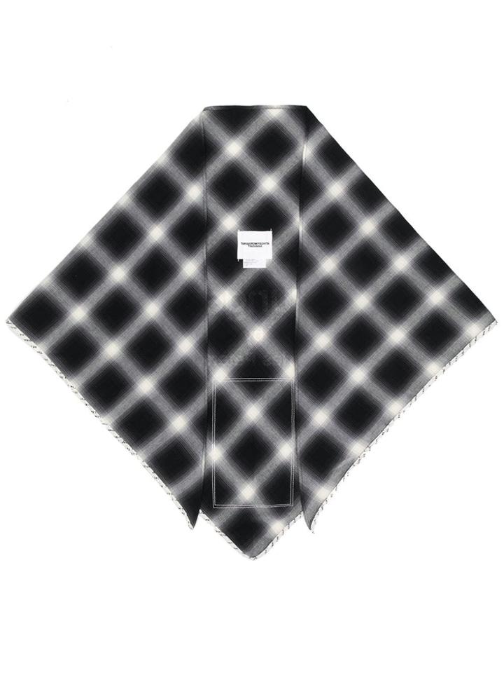 Takahiromiyashita The Soloist Check Print Scarf - Black