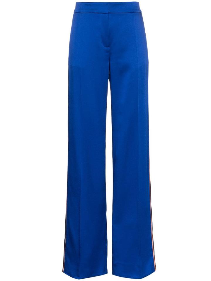Peter Pilotto Contrast Stripe Straight Leg Trousers - Blue