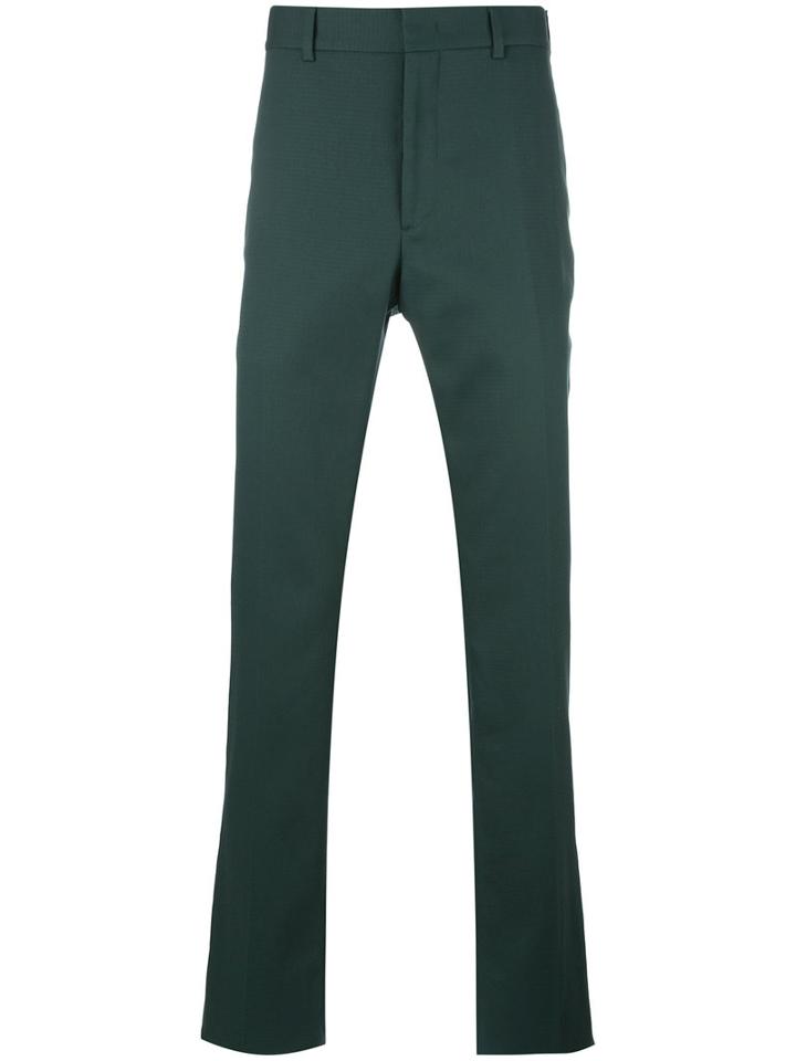 Fendi Chino Trousers, Men's, Size: 54, Green, Cotton/spandex/elastane/viscose