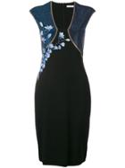 Versace Collection Crystal-embellished Fitted Dress - Black