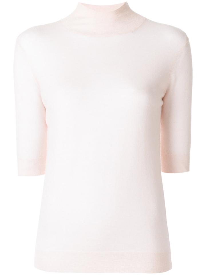 Joseph Fine-knit Turtleneck Sweater - Pink & Purple