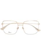 Dior Eyewear Square Frame Glasses - Metallic