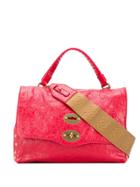 Zanellato Cracked Leather Tote Bag - Red