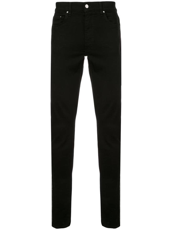 Amiri Side Stripe Slim-fit Jeans - Black