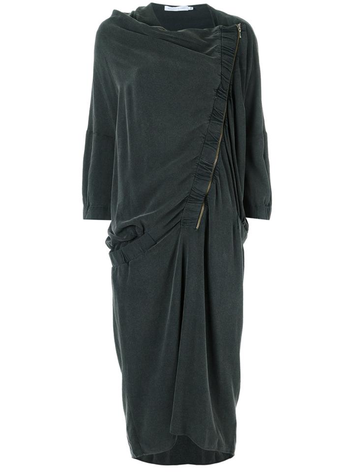Mara Mac Asymmetric Midi Dress - Black