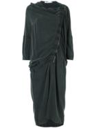 Mara Mac Asymmetric Midi Dress - Black