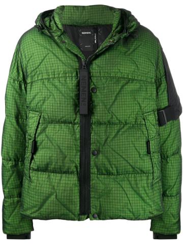 Nemen Checked Padded Jacket - Green