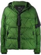 Nemen Checked Padded Jacket - Green