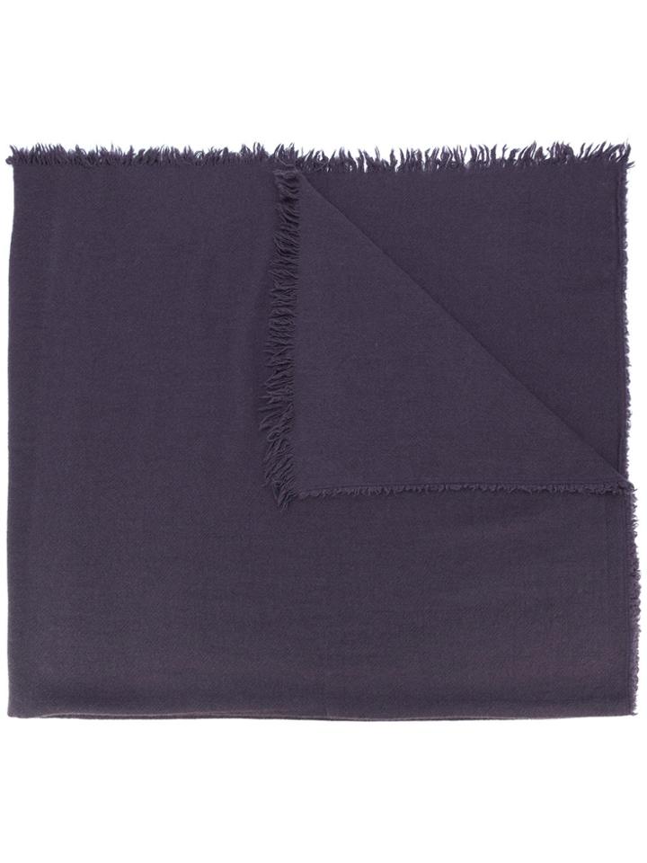 Rick Owens Frayed Edge Scarf - Pink & Purple
