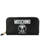 Moschino Logo Print Wallet - Black