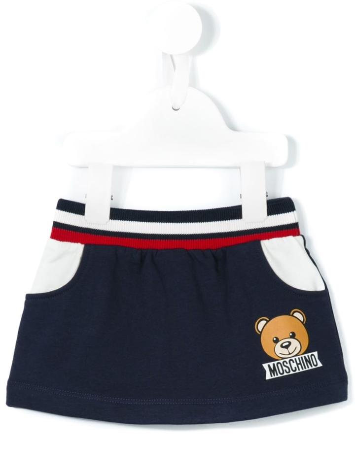 Moschino Kids Teddy Bear Logo Skirt, Infant Girl's, Size: 9-12 Mth, Blue