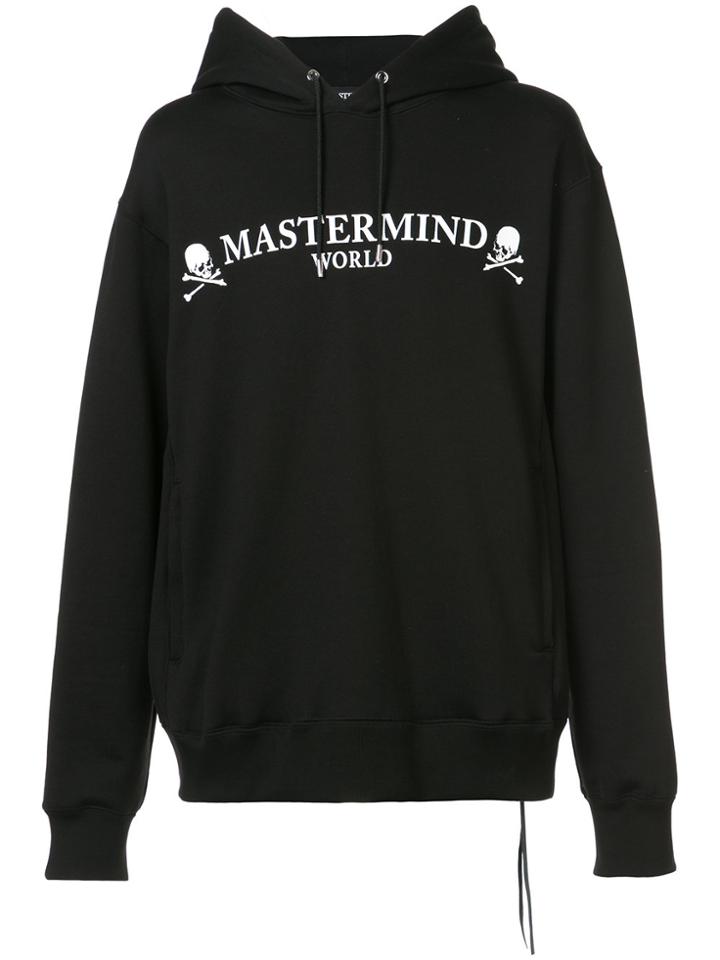 Mastermind World Logo Print Hoodie - Black